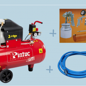 Oferta especial: compresor, kit de pistolas y manguera